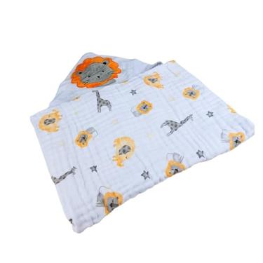 Imagem de Toalha Capuz Infantil Fralda Banho Bebê Tecido Absorvente (Cinza)