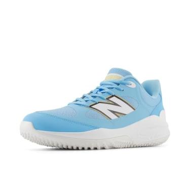 Imagem de New Balance Fresh Foam 3000 V7 Turf-Trainer Tênis de beisebol masculino, Team Carolina/Branco, 46