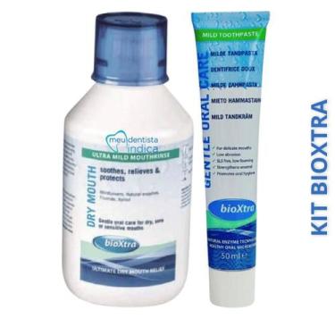 Imagem de Bioxtra  Dry Mouth  Kit Enxaguatório 250ml + Creme dental 50grs