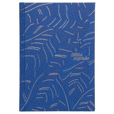 Imagem de Livro - Bíblia Slim NVI, Letra Grande, Couro-soft azul sobre capa dura