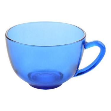 Imagem de Jogo 6 xicaras de vidro azul 225 ml p/ café cha mod. pera - Original