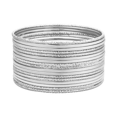 Imagem de YBMYCM Conjunto de 10 pulseiras de ouro para mulheres, multicamadas, empilháveis, largas, pulseiras indianas, grossas, étnicas, brilhantes, texturizadas, bijuterias, Large, Metal, Sem Pedra Preciosa