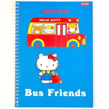 Imagem de Caderno Hello Kitty 177x242 1x1 80FL Jandaia, Azul