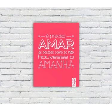 Imagem de Quadro/Placa Decorativa MDF 20x28xm s/ Moldura Tema Namorados - I Love