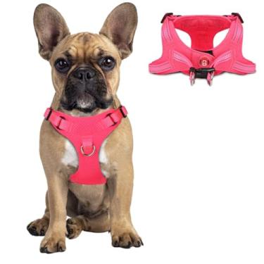Imagem de Peitoral para cães de pequeno porte, colete refletivo ajustável para filhotes sem puxar, respirável e macio para cães pequenos e médios, gatos