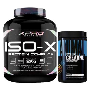Imagem de Kit Iso-X Protein Blend Complex 2k + Animal Creatine 500g - X Pro Nutr