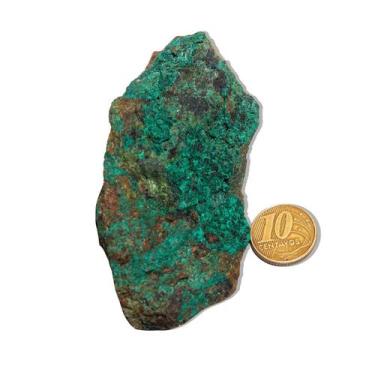 Imagem de 01 Malaquita Pedra Bruto Natural 132g 9,2cm Tipo A - CristaisdeCurvelo