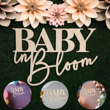 Imagem de Yrrue Placas De Madeira Baby In Bloom - 22,4" X 16,5" Placas De Madeira Grandes Para Festa De Chá De Bebê, Decoração Para Festa De Revelação Do Sexo Do Bebê, Adereços Para Fotografia