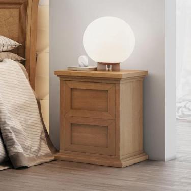 Imagem de Mesa de Cabeceira Clássica Tróia em Madeira Maciça - Mel - LINHA ALTA