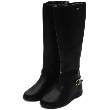 Imagem de Bota Infantil Molekinha Cano Alto Menina - Preto