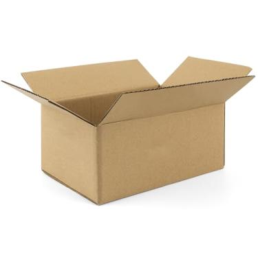 Imagem de Golden State Art Caixas de transporte de 9x6x4 polegadas, 28 pacotes, caixa de papelão ondulado marrom para pequenas empresas, envio e armazenamento