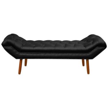 Imagem de Puff Recamier Clássico Retrô Roma Queen Size 160cm material sintético 