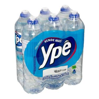 Imagem de Detergente Lava Louças Ypê Clear Rende Mais 500ml Kit 6