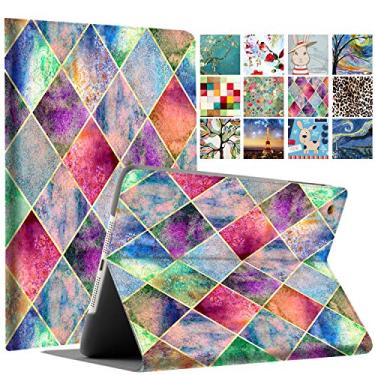 Imagem de DuraSafe Cases Capa protetora inteligente magnética impressa para iPad 10,9 polegadas Air 4 2020/Air 5 2022 [Air 4 Air 5 Geração] A2316 A2324 A2589 A2591 com design elegante e clássico - Diamond Grid