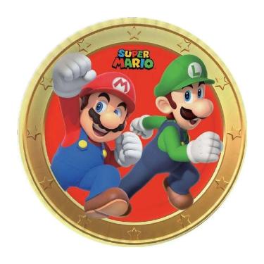 Imagem de Prato Descartável Super Mario - 08 Unidades
