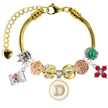 Imagem de Pulseira com inicial Pandora para meninas, sonho de princesa, com zircônia cúbica, infinito, amor, coração, presente para ela, Pedra preciosa, Zircônia cúbica