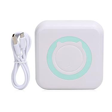 Imagem de Impressora de bolso, Mini impressora portátil portátil sem fio Bluetooth Impressora térmica para impressão de anotações, memorandos, etiquetas de fotos(Verde)