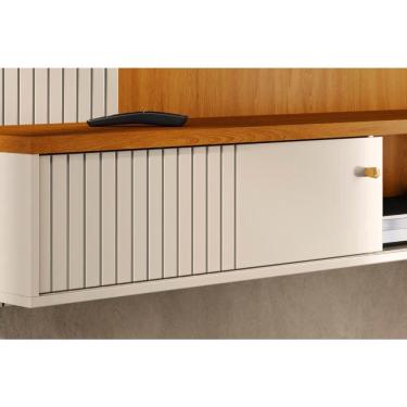 Imagem de Home Theater Aurora para TV de até 65 polegadas - Cinamomo Off White - Madetec