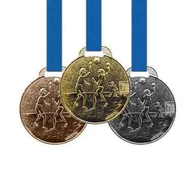 Imagem de 10 Medalhas Handebol Metal 35mm Ouro Prata Bronze