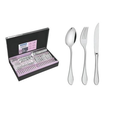 Imagem de Faqueiro Tramontina Inox 72 peças com Facas para Churrasco Forjadas Italy