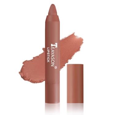 Imagem de XINGXYUEL 1 PÇ Batom Nude Matte Lip Crayon Batom Impermeável Longa Duração Copo Antiaderente Veludo Nude Brilho Labial Mancha Profissional Matte Nude Maquiagem Labial - #05