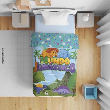 Imagem de Manta Soft Dinossauro 2 Criança Menino 1,50mx2,20m - PRESENTE-BRINDE
