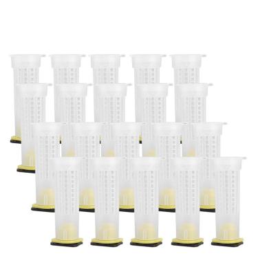 Imagem de Kit de Copo de Criação de Rainha de Abelha, Equipamento de Ferramentas de Apicultor de Gaiolas de Rainha de Abelha, Gaiolas de Rolo Com Suporte de Copo e Lâmpadas de Telefone (20