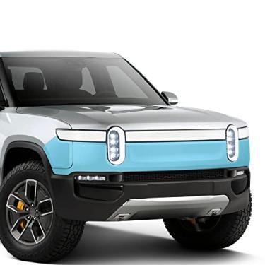 Imagem de Front Bumper PPF for Rivian R1S & Rivian R1T, Full Coverage 5pc 8mil Custom Fit Anti Scratch Paint Protection Film Cover, Clear Self Healing Shield Guard, Complete with Install Kit, Rivian Accessories