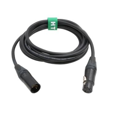 Imagem de HangTon Cabo de extensão de fonte de alimentação XLR de 4 pinos 24V para bateria de bloco para câmera ARRI RED Canon Sony 2m