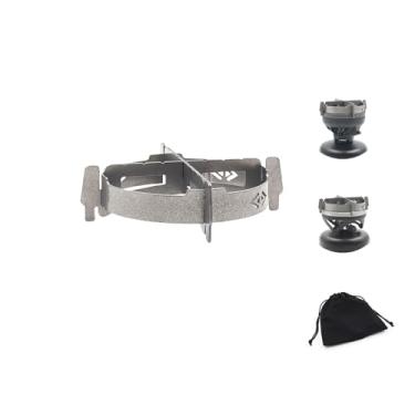 Imagem de Para-brisa de fogão a gás de acampamento de titânio com rack estendido para fogão Pára-brisas de titânio puro ao ar livre acampamento individual com caixa de armazenamento