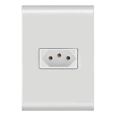 Imagem de Conjunto 4x2 1 Tomada 10a 2p+t 250v Branco Liz Tramontina 57170/210