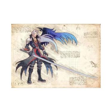 Imagem de Final Fantasy Anime Poster Canvas Wall Art Vintage Videogames Figura E