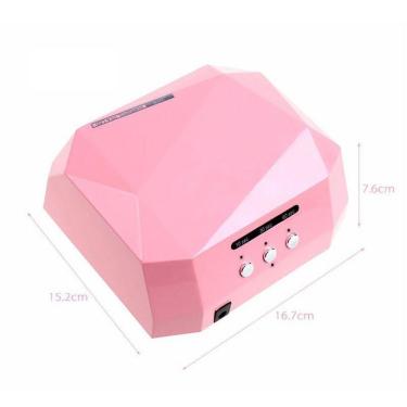 Imagem de Cabine Estufa Forno Uv Led Fibra Acrigel 110V 36W Rosa
