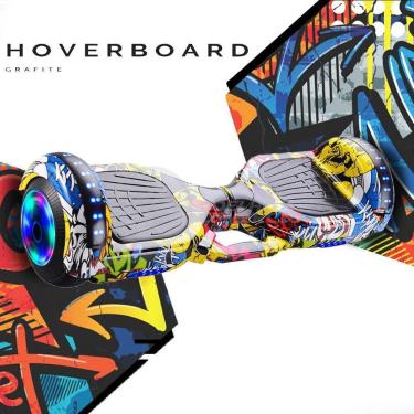 Imagem de Hoverboard Infantil Skate Elétrico Arte Urbana Led Grafite