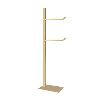 Imagem de Papeleira De Chão 2 Haste Inox Square Sq12272 Ducon Metais Ouro Fosco