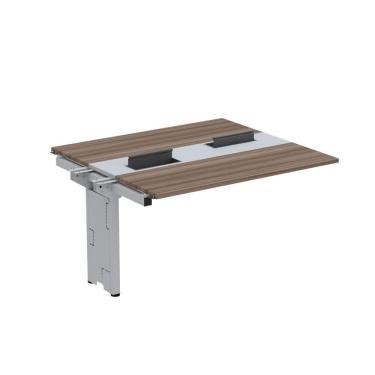 Imagem de Complemento De Mesa Plataforma Para Coworking Para 2 Pessoas 130x120 Walnut-cinza