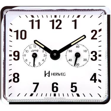 Imagem de Relógio Despertador Antigo A Cordas Preto Herweg 2245 Branco