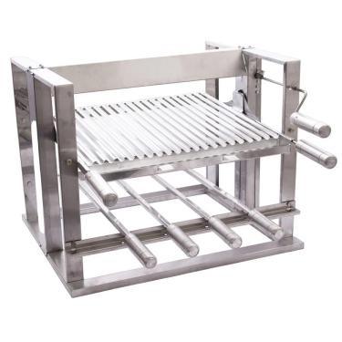 Imagem de Churrasqueira Elevatória Fast Gourmet Com 4 Espetos E Grelha Parrilha Eg04