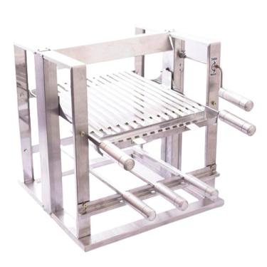 Imagem de Churrasqueira Elevatória Fast Gourmet Com 3 Espetos E Grelha Parrilha Eg03