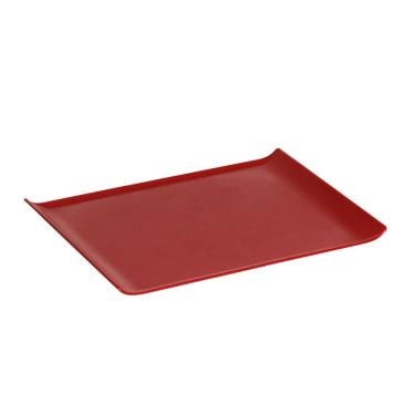 Imagem de Bandeja Servir Quadrada 30x45 Vermelha Em Policarbonato Linha Profissional Cook Vem