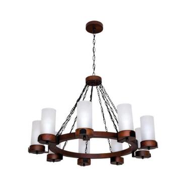 Imagem de Lustre Country Envelhecido 9 Lâmpadas 1109e - Luminárias Müller