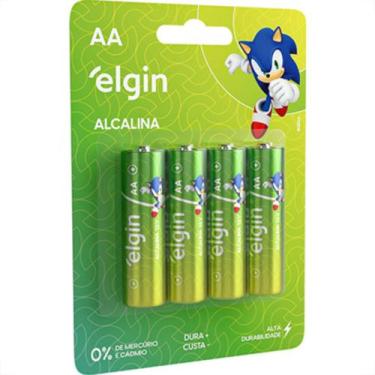 Imagem de Pilha Alcalina Elgin Peq.Aa2 C/4 - Kit C/10 CA