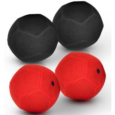 Imagem de SWOOC Jogos - Bolas de substituição para dardos gigantes - 2 vermelhas e 2 pretas (18 cm) - Bolas infláveis fáceis de colar - Jogos gigantes ao ar livre - Jogos de futebol - Jogos de jarda gigante -
