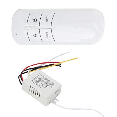 Imagem de Interruptor de Luz de Parede Sem Fio Digital, 2 Maneiras de Ligar/desligar o Receptor de Transmissor de Controle Remoto, Instalação Rápida para Iluminação, Luz LED, Ventilador