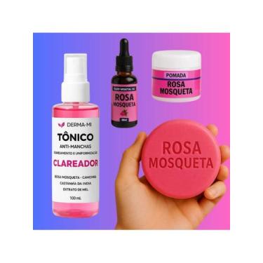 Imagem de Kit Completo Rosa Mosqueta  Clareamento Natural, Hidratação Profunda e