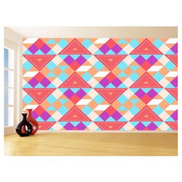 Imagem de Papel De Parede Geométrico Triângulos Abstrato 3,5M Gmt49 - Você Decor