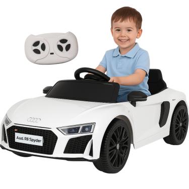 Imagem de Carro Elétrico Importway Audi R8 Spyder Branco 12V Controle Remoto