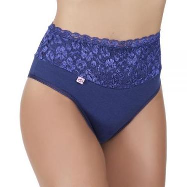 Imagem de Calçola de Algodão Egípcio com Barra Renda Forrada e Cavada nas Costas