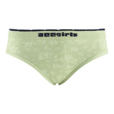 Imagem de Calcinha Tanga Infantil Sem Costura Verde Primavera - Trend, M