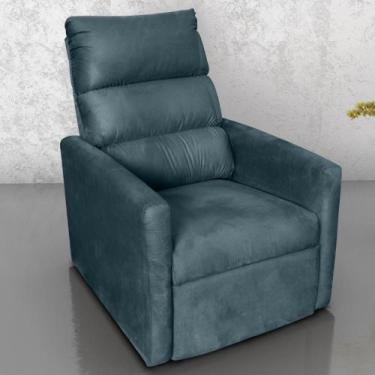 Imagem de Poltrona Reclinável do Papai Neiva Suede Petróleo - CASA H